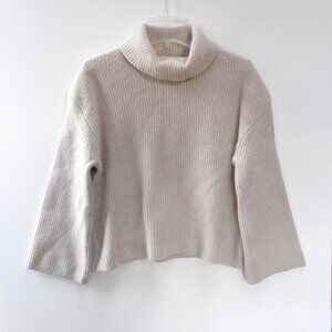EUC J CREW Wool and recycled cashmere relaxed turtleneck XS Natural